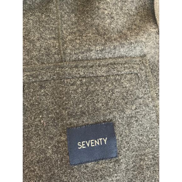 Seventy Virgin Wool Lightweight Heather Blazer Jacket in Charcoal Size Small - Picture 12 of 14